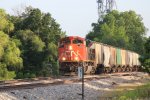 CN Grain Train in Centralia IL